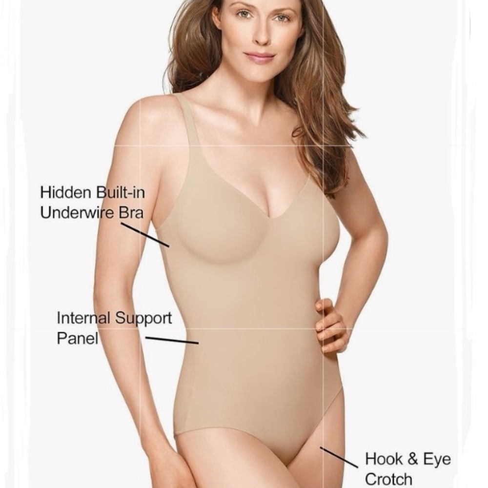 New Wacoal Try a Little Slenderness Bodysuit
801165 with tags Tan/toast 36C⭐️⭐️ - Picture 5 of 17